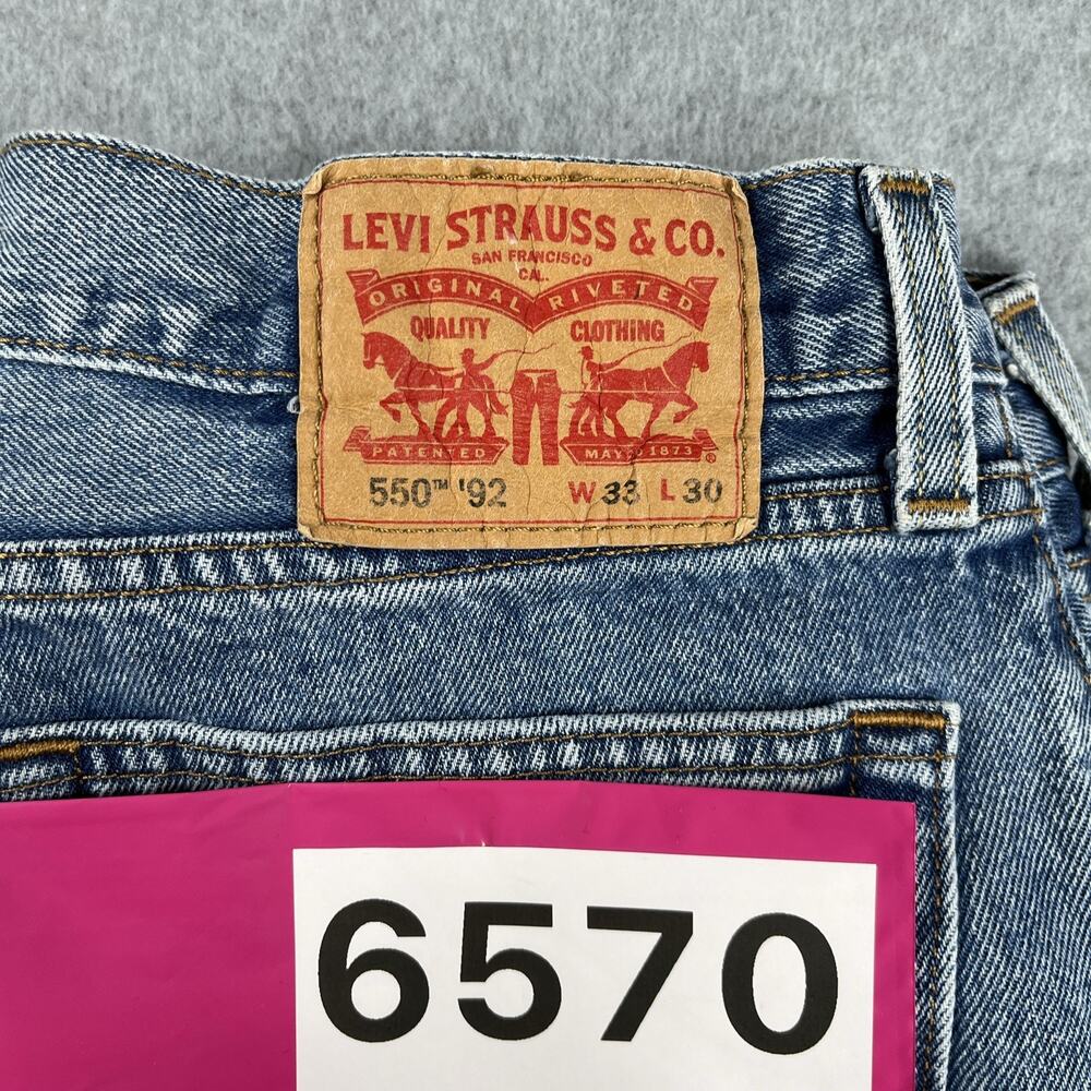 Levi’s 550 ‘92 Relaxed Fit Jeans Men 33x30 Blue Medium Wash Denim Red Tab